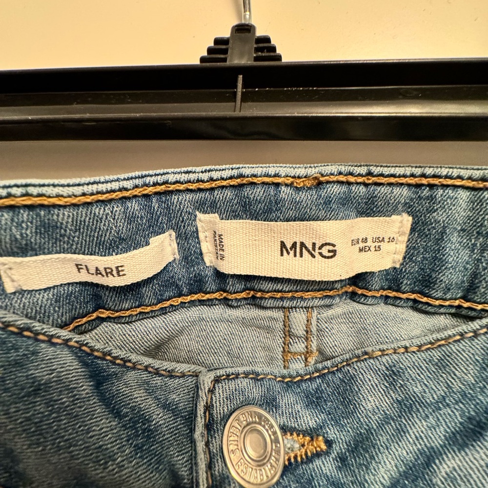 Mango Mid Rise Flare Jeans - Picture 2 of 4